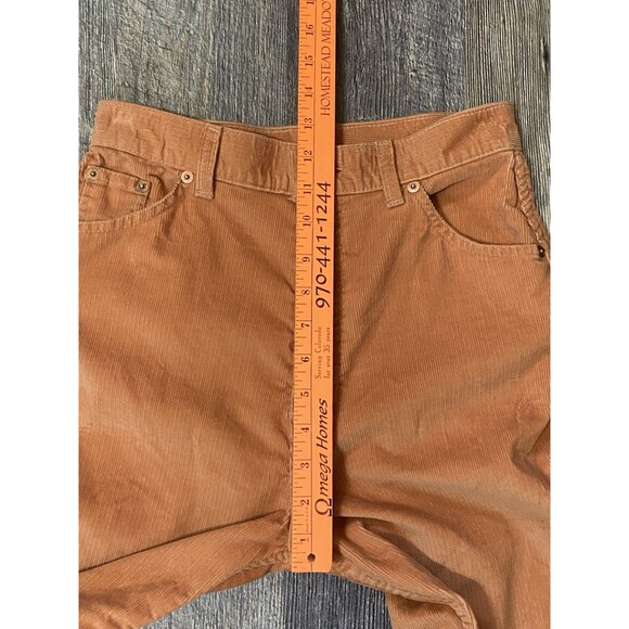 Vtg Levi’s 519 Corduroy Slim Straight Pants Peach High Rise W26 L32 USA Made - Picture 13 of 15